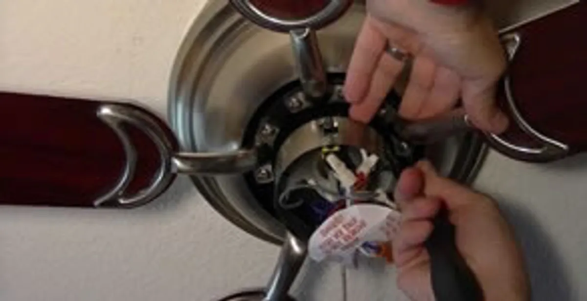 Ceiling fan installation with electrical wiring and mounting by professional electrician in Spokane, WA