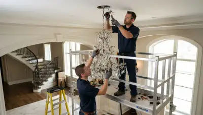 Chandelier installation services for Spokane, WA homes by local electricians