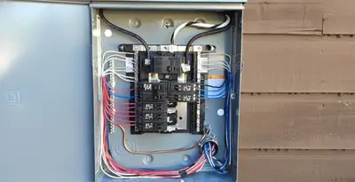 electrical panel upgrade service featuring newly installed electrical panel wired by licensed electricians in Spokane, WA