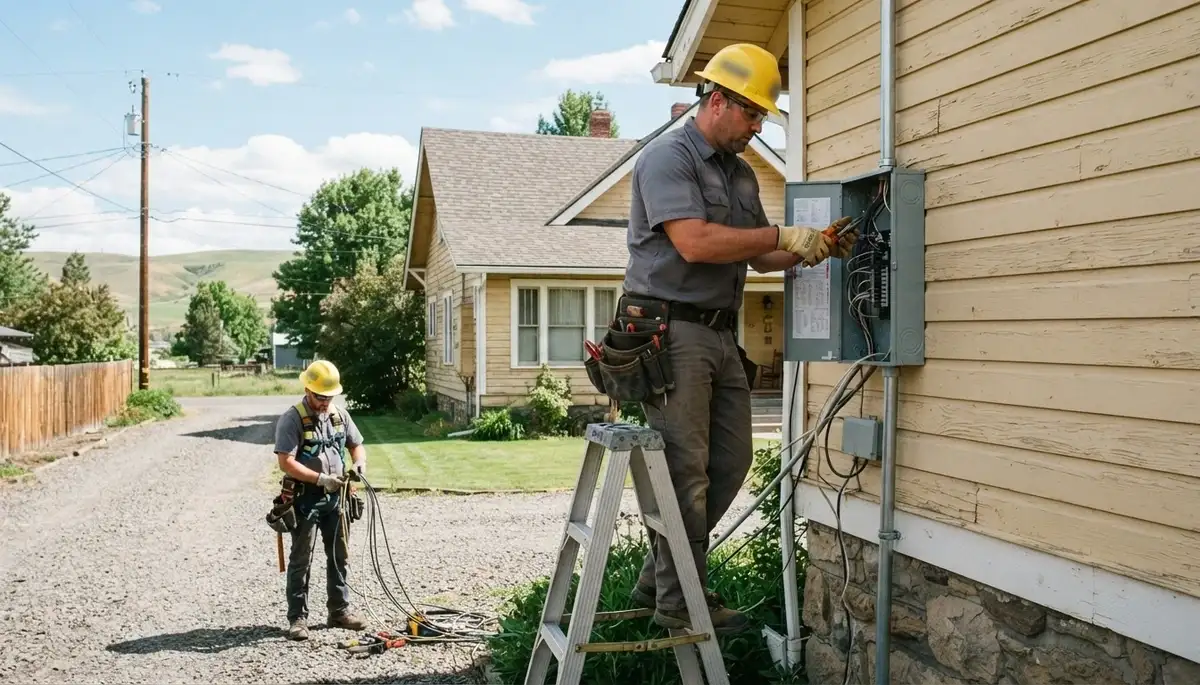 Professional electrician serving Spokane, WA, with residential and commercial electrical services