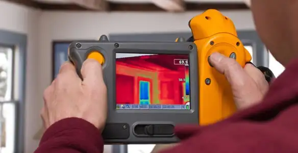 home energy audit service capturing thermal readings to analyze insulation and electrical efficiency in Spokane, WA