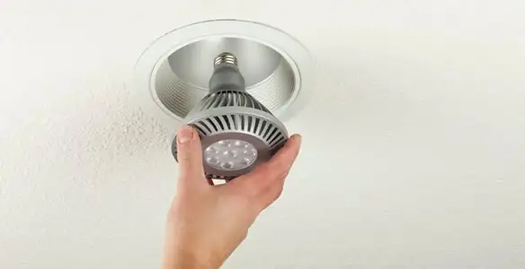 lighting installation service featuring recessed ceiling light installed by licensed professionals in Spokane, WA