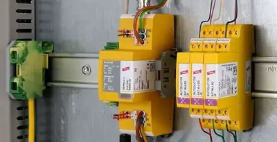 lightning surge protection system with surge suppressors installed by electrical service professionals in Spokane, WA