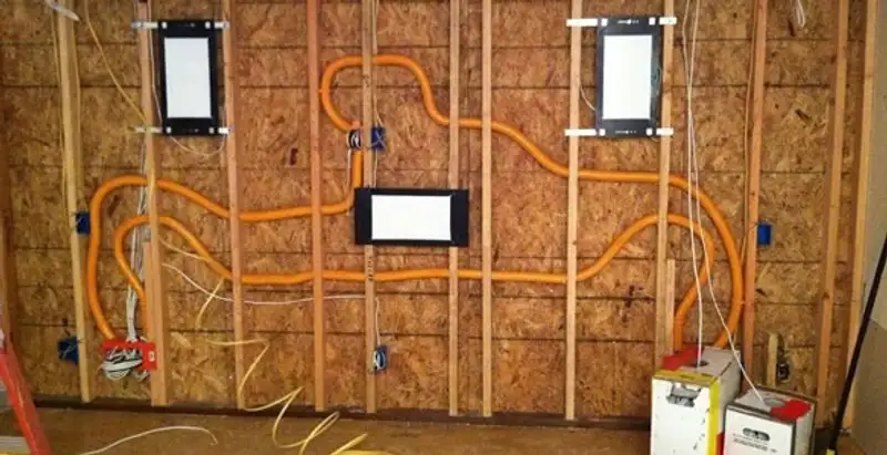 new construction wiring project displaying complete electrical system layout installed by professionals in Spokane, WA