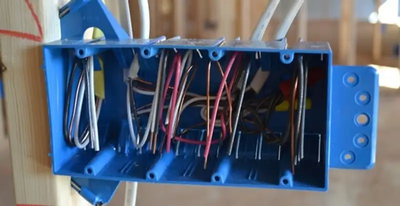 new construction wiring installation featuring electrical boxes and cable routing by expert electricians in Spokane, WA