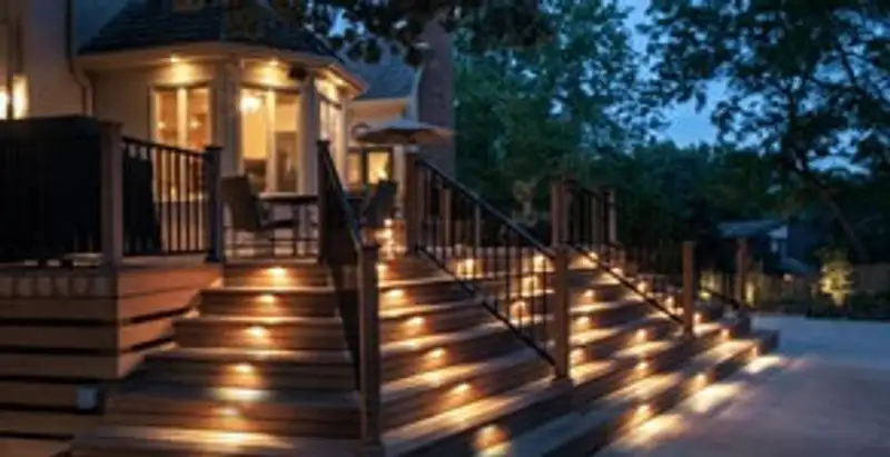 Residential electrician installing outdoor lighting for home safety in Spokane, WA