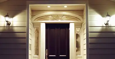security light installation services with professionally installed entryway lighting in Spokane, WA