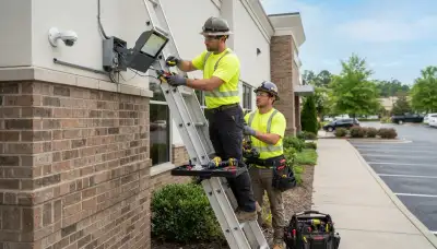 Security light installation and wiring by a Spokane, WA electrician