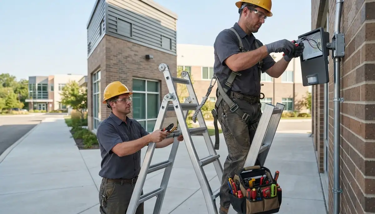 Security light installation and wiring service for Spokane, WA homes by a local electrician