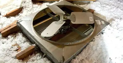 whole house fan installation services with attic-mounted ventilation unit in Spokane, WA