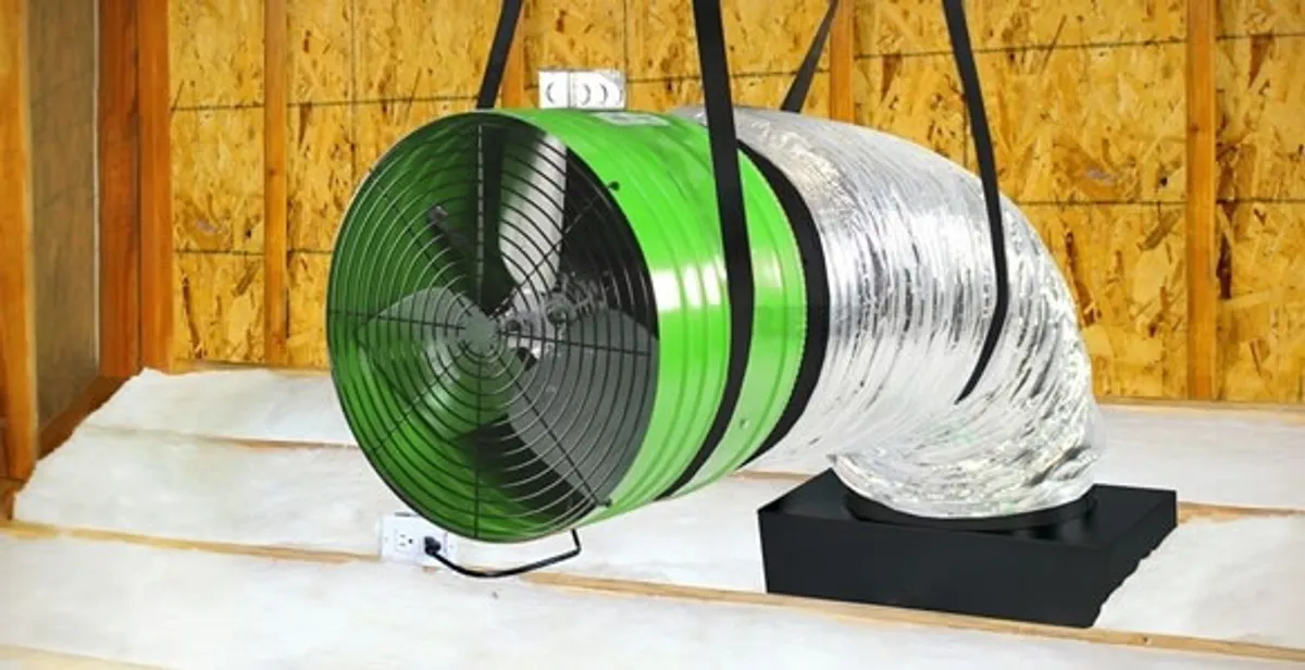whole house fan installation services with professionally mounted ventilation fan system in Spokane, WA