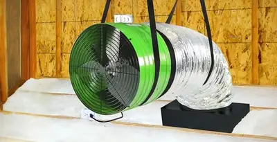 whole house fan installation services with professionally mounted ventilation fan system in Spokane, WA